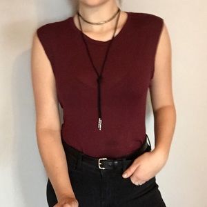 Maroon Brandy Melville top